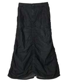 Green Parks ・ＳＵＧＡＲ　ＳＰＯＯＮ　シャーリングデニムスカート