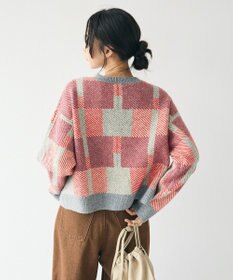 CRAFT STANDARD BOUTIQUE 洗える/チェック柄ニットプルオーバー