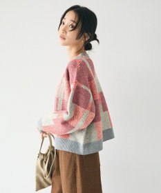 CRAFT STANDARD BOUTIQUE 洗える/チェック柄ニットプルオーバー