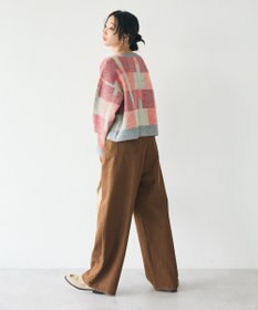 CRAFT STANDARD BOUTIQUE 洗える/チェック柄ニットプルオーバー