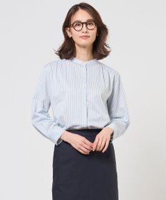 J.PRESS LADIES ストライプジャガード バンドカラー カットソー