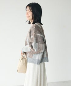 CRAFT STANDARD BOUTIQUE 洗える/チェック柄ニットプルオーバー