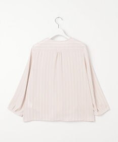 自由区 【洗える】バックサテンアムンゼンストライプ ブラウス