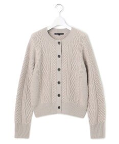23区 S 【洗える】カシミヤブレンド ケーブルニットカーディガン
