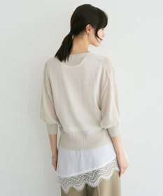 YECCA VECCA シアーニットVネックカーディガン