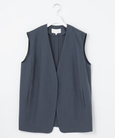 自由区 S 【カタログ掲載・接触冷感・UVカット・洗える】リネンミックスツィル ジレ