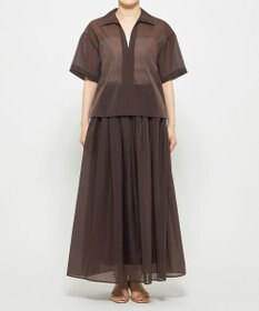 uncrave シアー オーガンジー フレア スカート