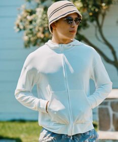 San-ai Resort（三愛水着楽園） ★新色ブルー入荷【UPF50＋】　ユニセックス　サーマルラッシュパーカー　S・M・L　【Reir（レイール）】