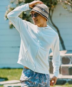 San-ai Resort（三愛水着楽園） ★新色ブルー入荷【UPF50＋】　ユニセックス　サーマルラッシュパーカー　S・M・L　【Reir（レイール）】