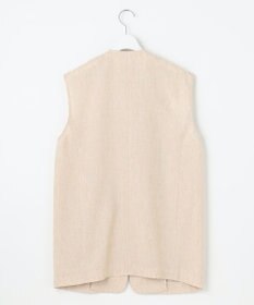 自由区 S 【カタログ掲載・接触冷感・UVカット・洗える】リネンミックスツィル ジレ