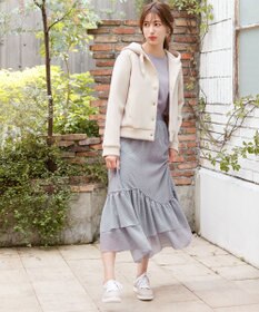 ANY SIS 【洗える】ティアードプリント スカート