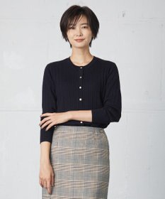 J.PRESS LADIES 【洗える】KNIT BASIC ミドル カーディガン