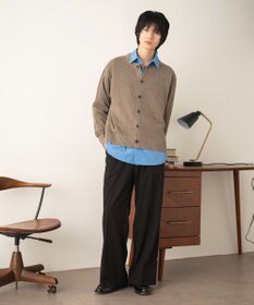 WEGO ネップクルーネックカーディガン