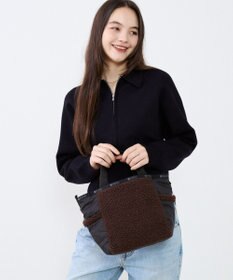 LeSportsac SHERPA SMALL OPEN TOTE/ダークチョコレートシェルパ