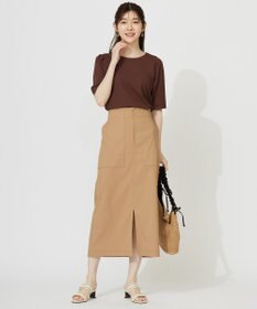 ANY SIS 【接触冷感・UVカット・洗える】ハイストレッチスムースタックスリーブ カットソー