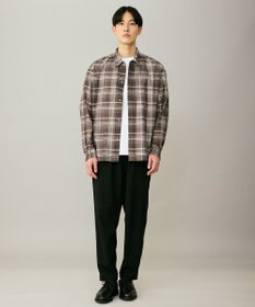 UNFILO MENS リネンライク イージーテーパード