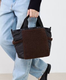 LeSportsac SHERPA SMALL OPEN TOTE/ダークチョコレートシェルパ
