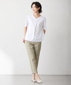 J.PRESS LADIES L 【WEB限定カラーあり・吸水速乾・イージーケア】ブロッキングジャージー カットソー