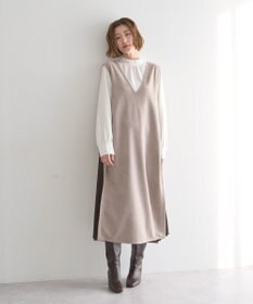 YECCA VECCA 【2点SET】ブラウスセットプリーツMIXジャンスカ