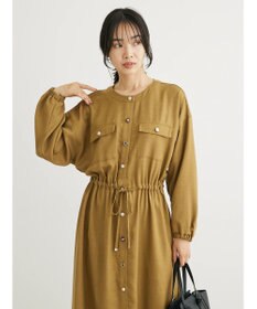 Green Parks ・ＥＬＥＮＣＡＲＥ　ＤＵＥ　イロイロ釦ドロストワンピース