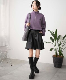 WEGO 【新色追加】ドロストデザインハーフZIPスウェット