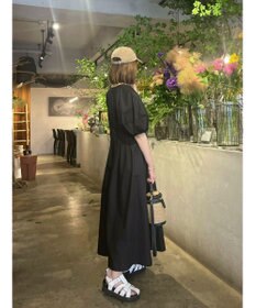 Green Parks ボリューム袖ロングワンピース