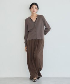 YECCA VECCA 【マシンウォッシャブル】レースニットアンサンブル