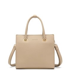 style code  【MERCURYDUO/マーキュリーデュオ】メタルアイレット　両アオリポケット　スクエアハンドバッグ