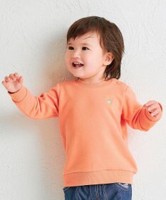 MIKI HOUSE HOT BISCUITS 【70-120cm】【Everyday Series】ワンポイント くすみカラー裏毛パイルトレーナー