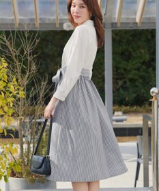 Tiaclasse カシュクールシャツワンピース