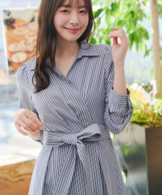 Tiaclasse カシュクールシャツワンピース