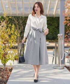 Tiaclasse カシュクールシャツワンピース