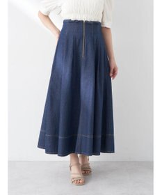 earth music&ecology フロントジップタックフレアスカート