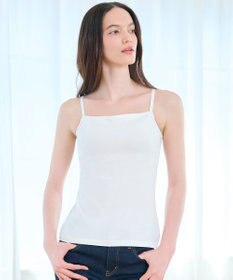 BRADELIS New York 【BRADELIS Me / ノンワイヤー・UVカット付き】 コンフォートブラトップ ブラデリス バスト補正もできる カップ付き 綿混 ブラキャミソール