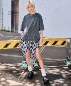 WEGO 【ユニセックス着用ITEM/MLサイズ展開】コールドダイスウィッチングロゴT（SS）