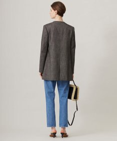 ICB ミックスヤーンツイード ノーカラージャケット