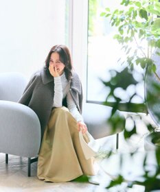 #Newans ヘビーサテンフレアースカート