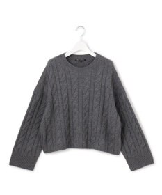 23区 L 【先行予約】カシミヤブレンド ケーブル ニット