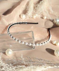 Tiaclasse パールストーンカチューシャ