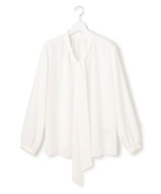 23区 L リボンディテール ギャザー ブラウス