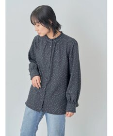 Green Parks ＢＰ　ケア楽　スタンドフリルブラウス