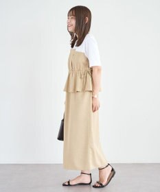 Green Parks 異素材ドッキングワンピース