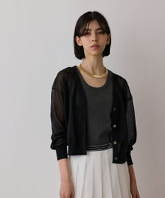 GRACE CONTINENTAL ブライトシアーニットカーディガン