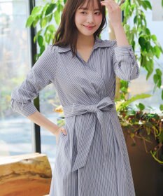 Tiaclasse カシュクールシャツワンピース