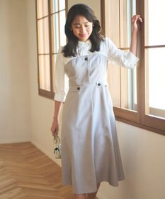 Feroux 【洗える】シャツドッキング ワンピース