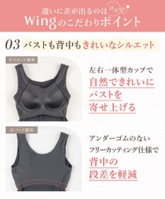 Wing カップ付きタンクトップ 綿混素材(身生地) ラク きれいなバストシルエット 【シンクロブラトップ リブタイプ】 ノースリーブ ブラトップ ET1172 ウイング／ワコール
