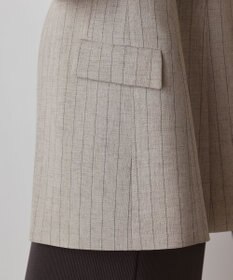 GRACE CONTINENTAL ストライプノーカラージレ