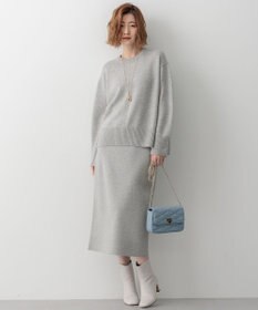 23区 【洗える】カシミヤブレンド Iライン ニットスカート