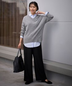 ANY 【手洗い可】イタリーヤーンウールカシミヤミックスＶネックプルオーバー