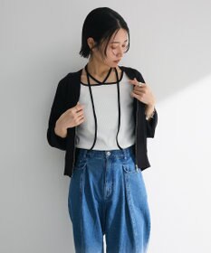 Green Parks フロントＺＩＰニットカーディガン